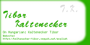 tibor kaltenecker business card